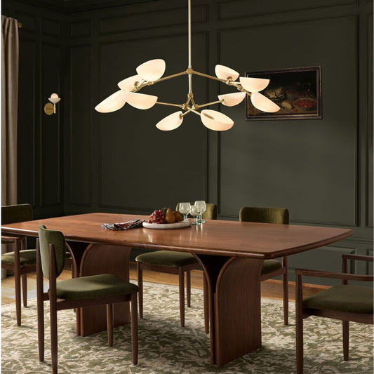 Argus Double Tier Chandelier – 10-Light Solid Brass, 43.5"