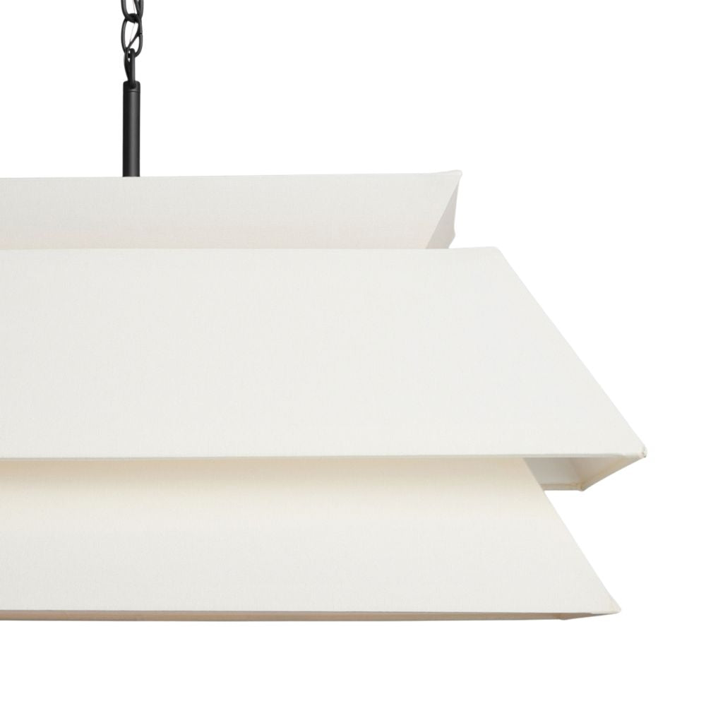 Waverleigh Linear Chandelier 48" – 6-Light Solid Brass