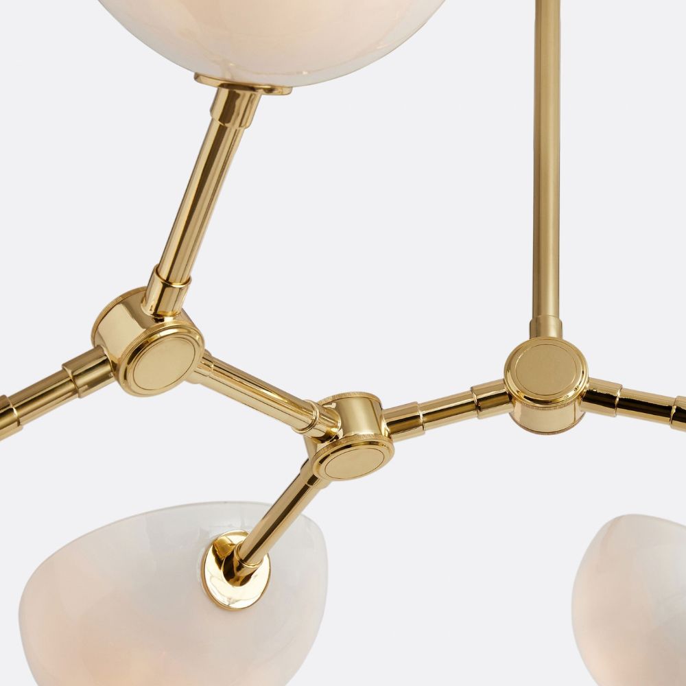 Argus Chandelier – 6-Light Solid Brass, 32"