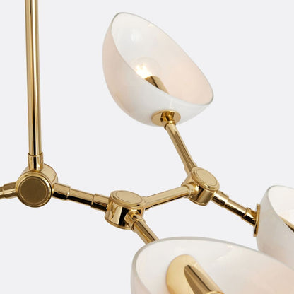 Argus Chandelier – 6-Light Solid Brass, 32"