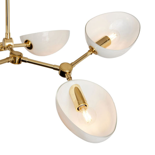 Argus Chandelier – 6-Light Solid Brass, 32"