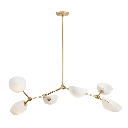 Argus Chandelier – 6-Light Solid Brass, 43.5