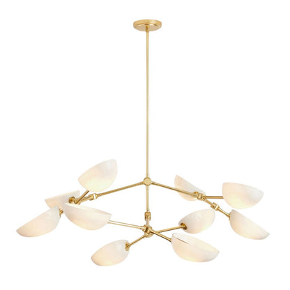 Argus Double Tier Chandelier – 10-Light Solid Brass, 43.5"