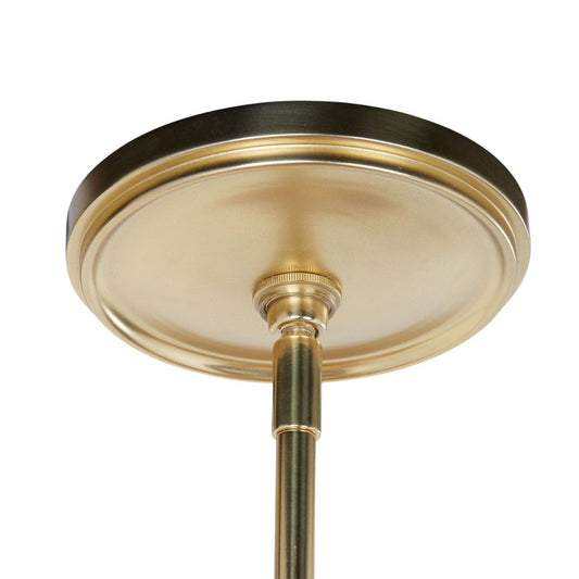 Berkshire Linear Pendant – 4-Light Brass & Fabric Shade