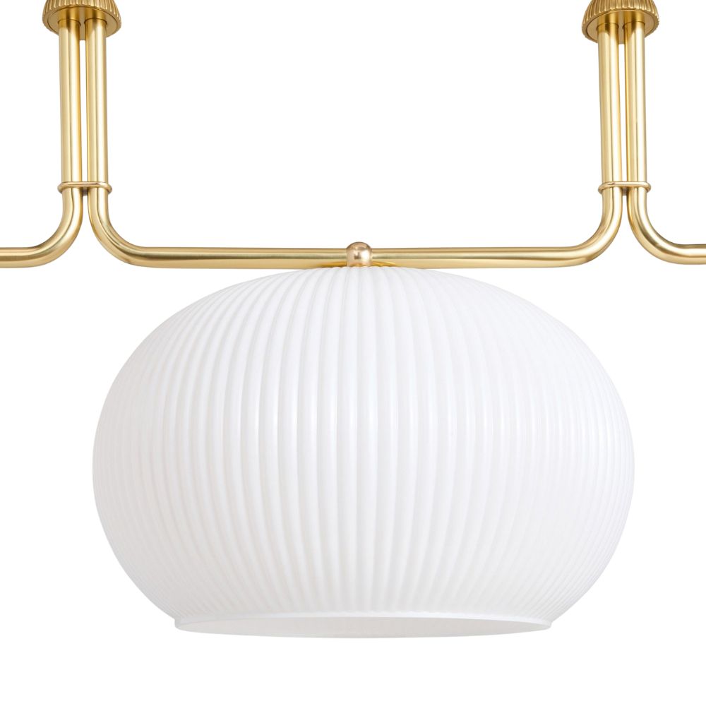 Enzo 60 Triple Linear Chandelier – 3-Light Solid Brass