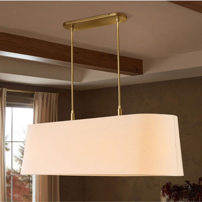 Stark Linear Chandelier – 5-Light Fabric Shade, E26
