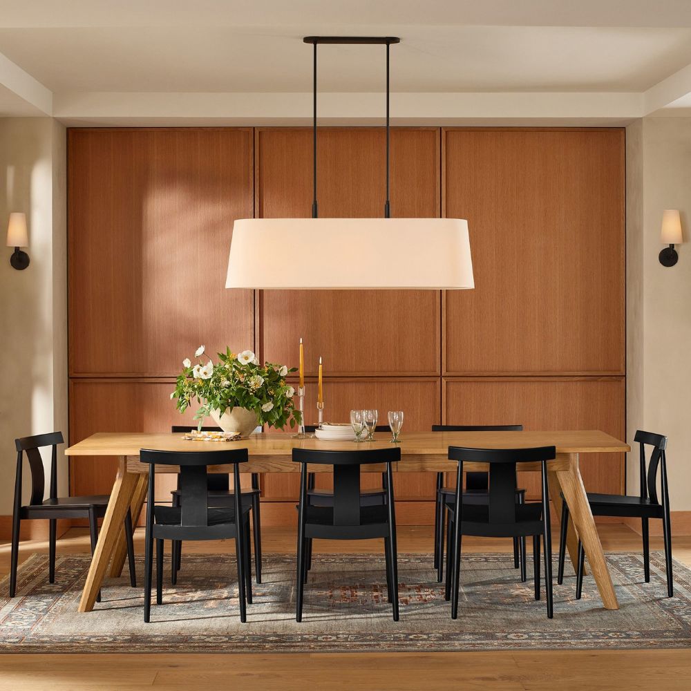 Stark Linear Chandelier – 5-Light Fabric Shade, E26