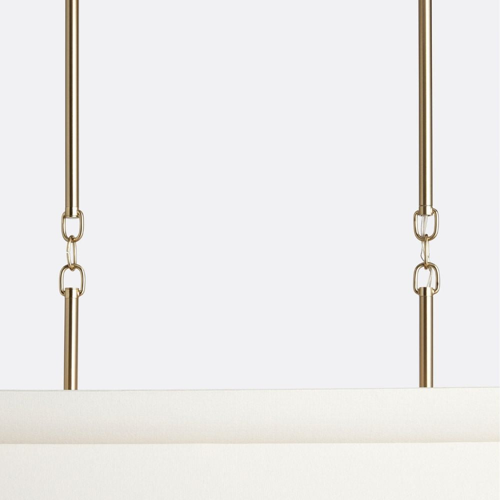 Waverleigh Linear Chandelier 48" – 6-Light Solid Brass